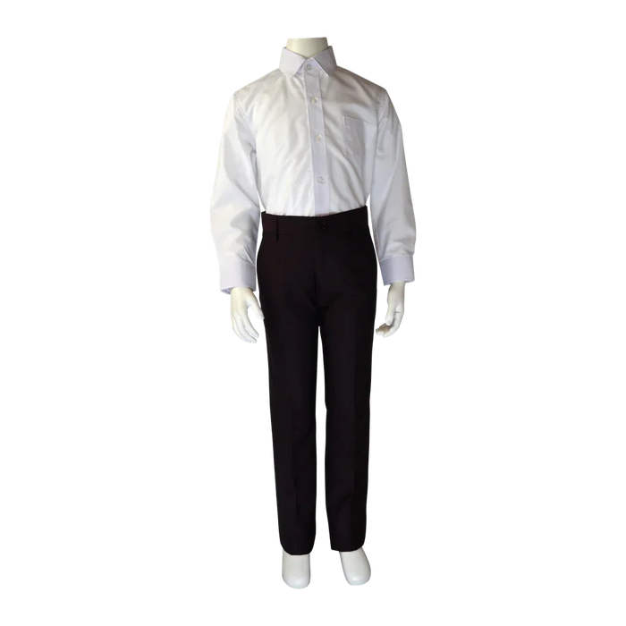 Soul of London® - Soul of London® Kids Solid Dress Shirt 2-Piece Suit – Burgamdy