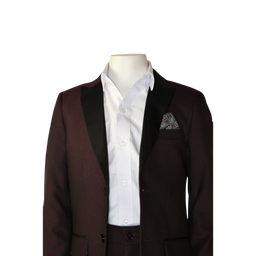 Soul of London® - Soul of London® Kids Solid Dress Shirt 2-Piece Suit – Burgamdy