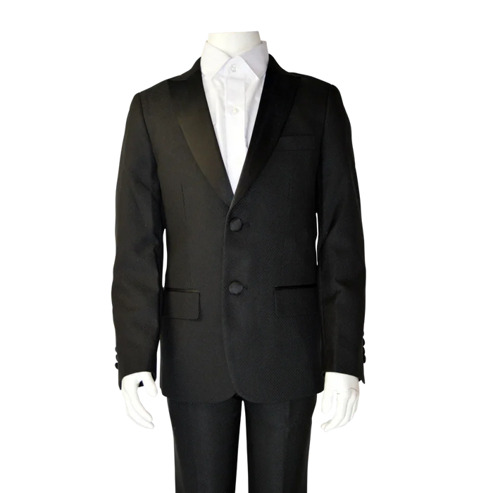 Soul of London® - Soul of London® Kids Solid Dress Shirt – Black Tuxedo