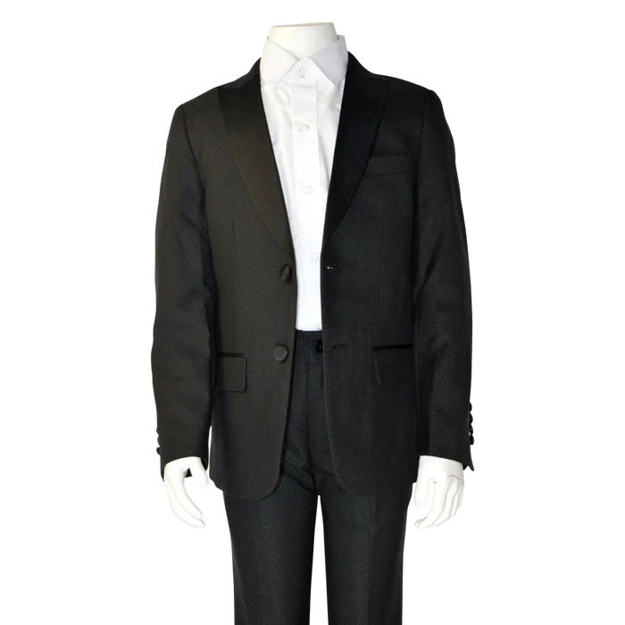 Soul of London® - Soul of London® Kids Solid Dress Shirt – Black Tuxedo