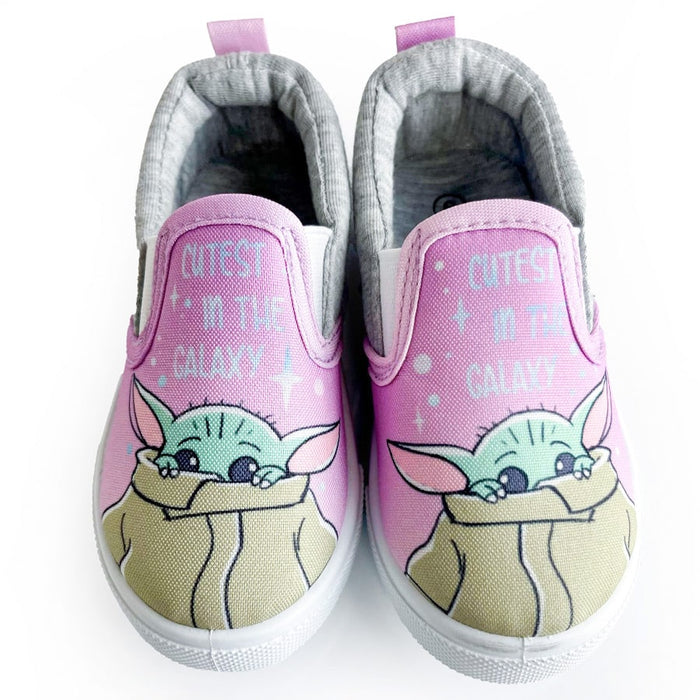 Ground Up Chaussures canvas enfilables Star Wars Bébé Yoda Mandalorian pour fillettes