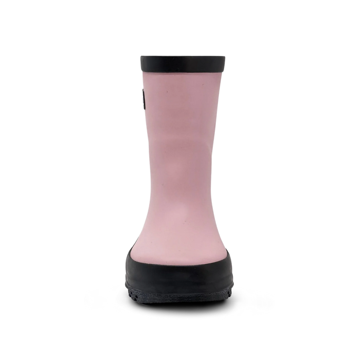 Stonz Haze Pink rain boot shown upright against a plain background, highlighting its tall design.