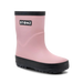 Stonz pink rain boot with black sole and trim shown on a white background.