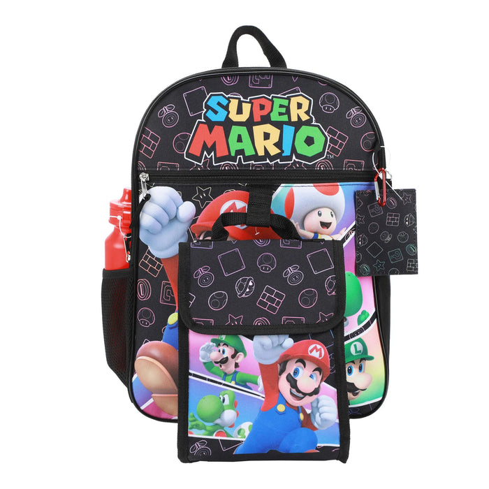 Super Mario Bros.® Kids 5-Piece Backpack and Lunch Bag Set