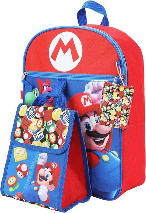 Super Mario Bros® Kids 5-Piece Backpack and Lunch Bag Set