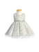 Sweet Kids® - Sweet Kids Girls’ Metallic Floral Jacquard Dress with Tulle Hem – Special Occasion Dress (2T–16) - SK831