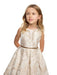 Sweet Kids® - Sweet Kids Girls’ Metallic Floral Jacquard Dress with Tulle Hem – Special Occasion Dress (2T–16) - SK831