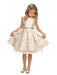 Sweet Kids® - Sweet Kids Girls’ Metallic Floral Jacquard Dress with Tulle Hem – Special Occasion Dress (2T–16) - SK831