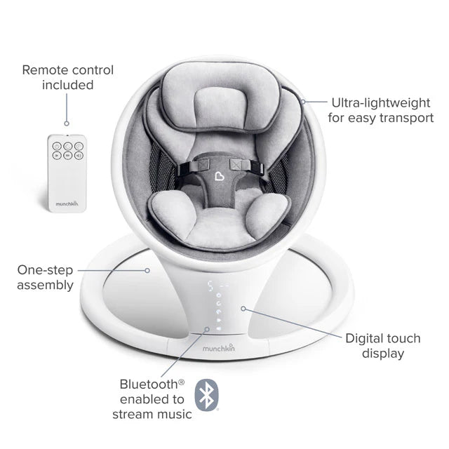 Balançoire pour bébé Munchkin avec Bluetooth