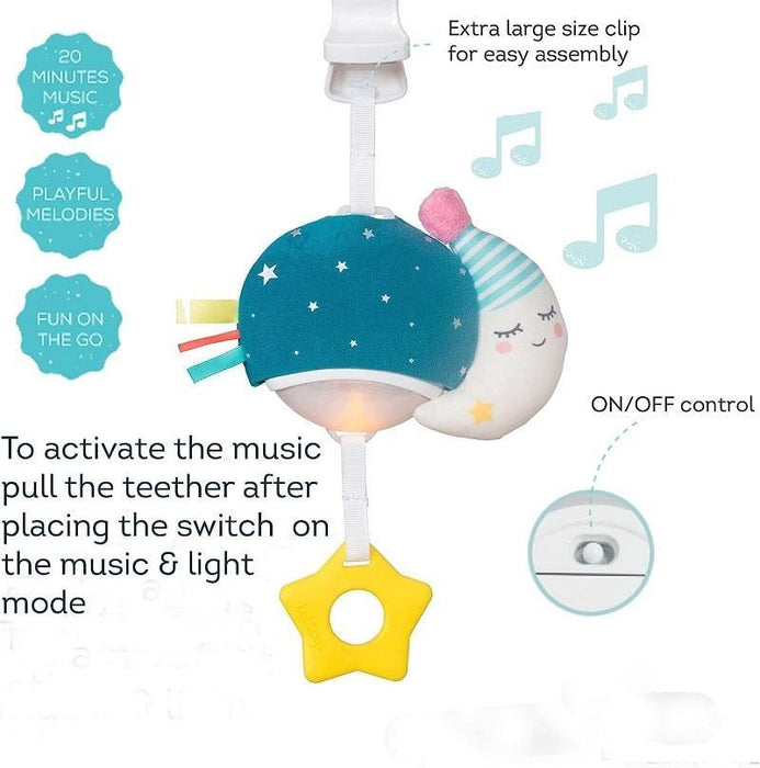 Taf Toys - Taf Toys My Musical Mini Moon Hookable Baby Toy with Music and Light