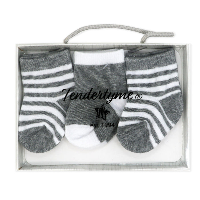 Tendertyme® - Tendertyme 3 Pairs Crew Sock In a Box