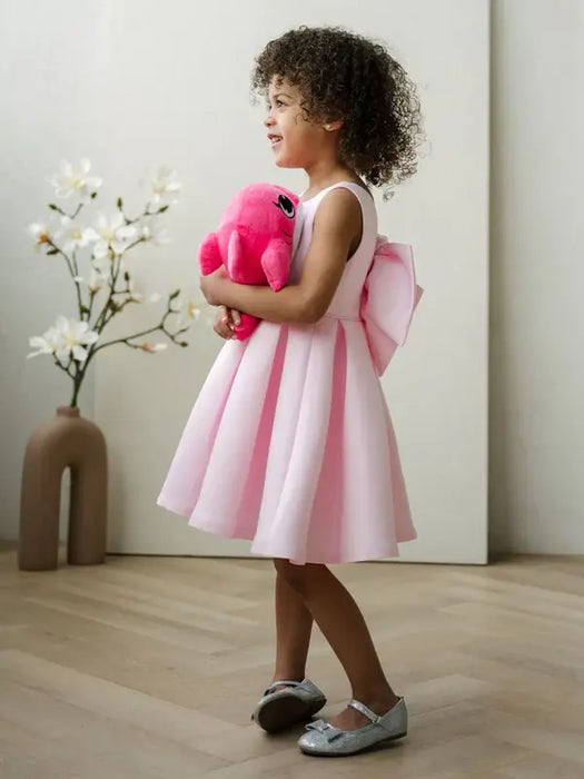 Teter Warm® Ada Bright Pink Sleeveless Party Dress with Back Bow SS39P