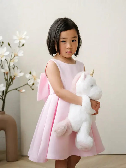 Teter Warm® Ada Bright Pink Sleeveless Party Dress with Back Bow SS39P