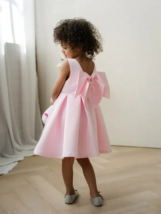 Teter Warm® Ada Bright Pink Sleeveless Party Dress with Back Bow SS39P