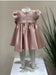 Teter Warm Ailani Pink Metallic Party Dress displayed on a child mannequin indoors.