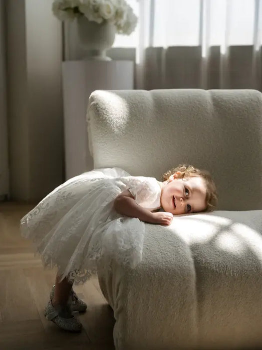 Teter Warm® Erin Lace Baptism Dress with Bow Sleeves BC03