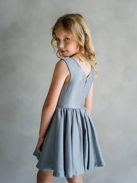 Teter Warm® Madison Dark Grey Sleeveless Party Dress for Girls CF23