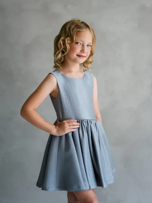 Teter Warm® Madison Dark Grey Sleeveless Party Dress for Girls CF23