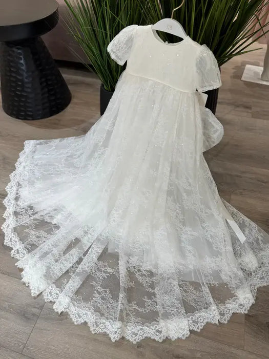 Teter Warm® Miller Lace Embroidered Sequin Baptism Gown M03L