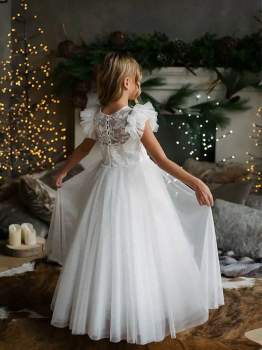 Teter Warm® Ruth Off-White Lace & Tulle Communion Dress MK03