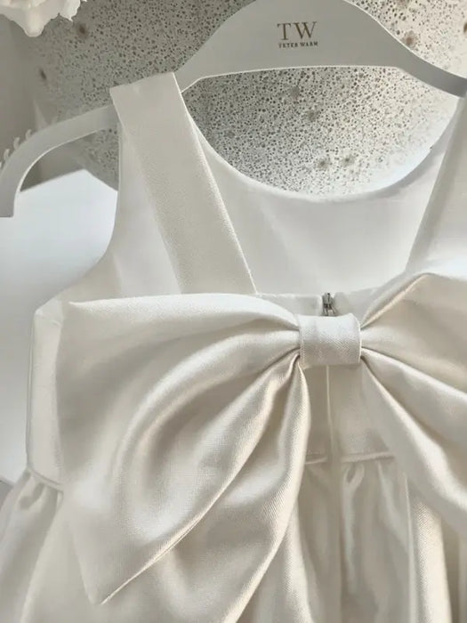 Teter Warm® Selina Off-White Baby Party Dress with Removable Bow B261
