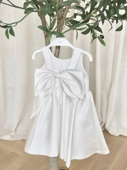 Teter Warm® Selina Off-White Baby Party Dress with Removable Bow B261