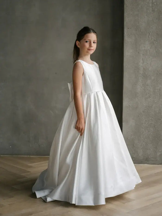 Teter Warm® Serene Shimmering Communion Dress with Pearl Keyhole Back JK01