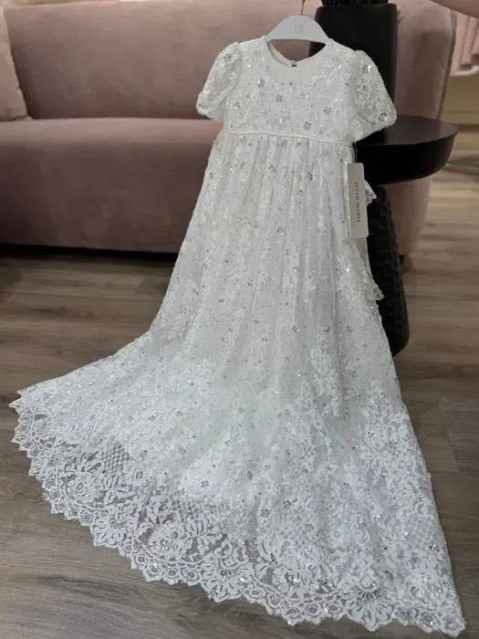 Teter Warm® Sunset Floral Sequin Long Baptism Gown M51L