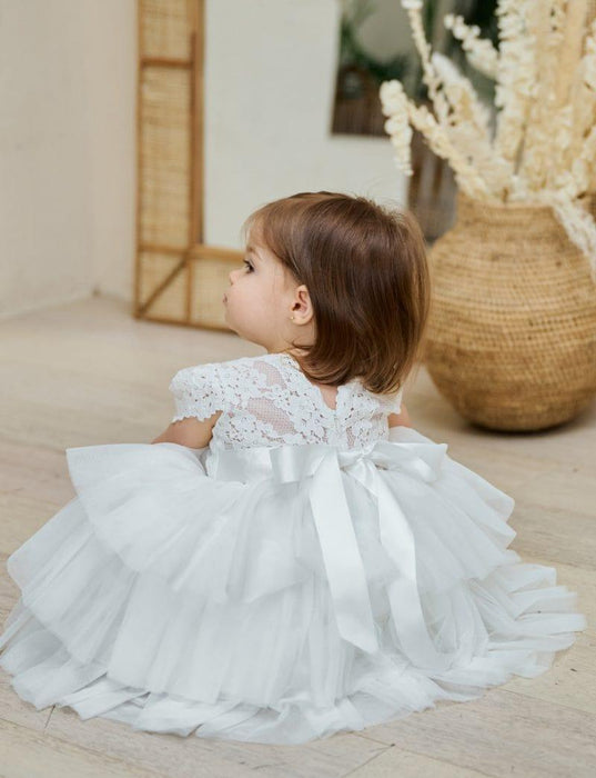 Teter Warm - Teter Warm Baby Girls Baptism Off White Dress B102