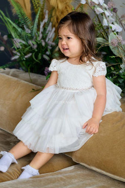 Teter Warm - Teter Warm Baby Girls Baptism Off White Dress B102P