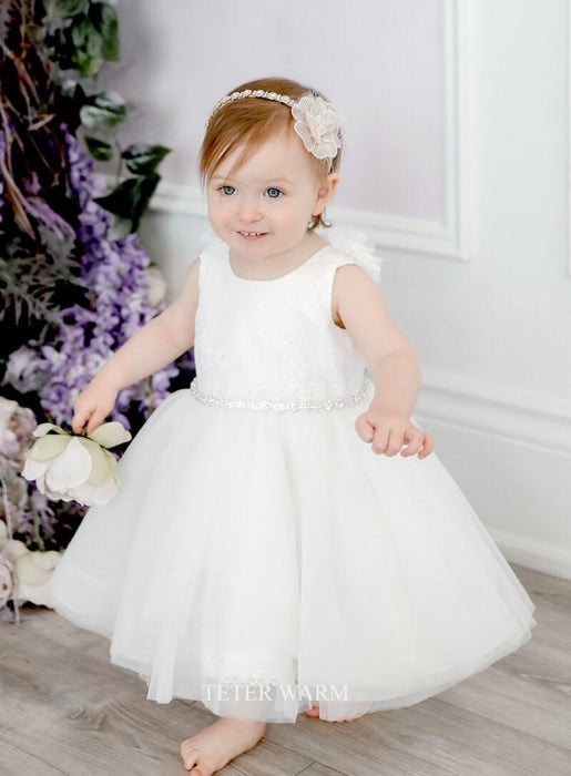 Teter Warm - Teter Warm Baby Girls Baptism Off White Dress B104