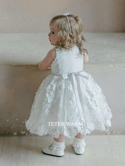 Teter Warm - Teter Warm Baby Girls Baptism Off White Dress B108