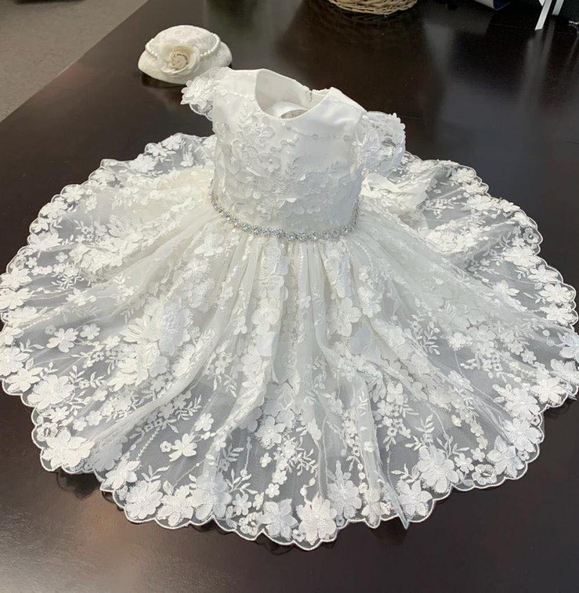 Teter Warm - Teter Warm Baby Girls Baptism Off White Dress B120