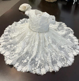 Teter Warm - Teter Warm Baby Girls Baptism Off White Dress B120
