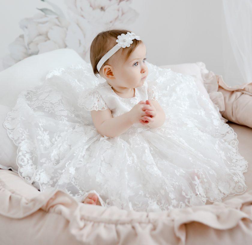 Teter Warm - Teter Warm Baby Girls Baptism Off White Dress B120