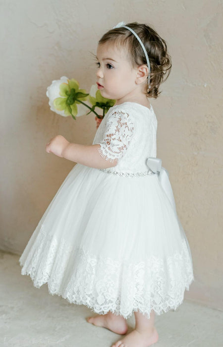 Teter Warm - Teter Warm Baby Girls Baptism Off White Dress B217N