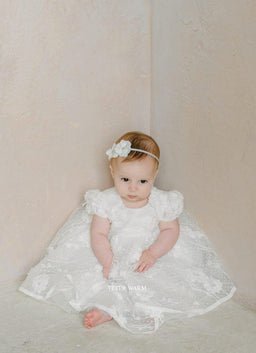 Teter Warm - Teter Warm Baby Girls Baptism Off White Dress B25