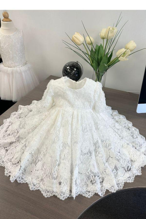 Teter Warm - Teter Warm Baby Girls Baptism Off White Dress B308