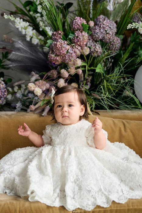 Teter Warm - Teter Warm Baby Girls Baptism Off White Dress B308