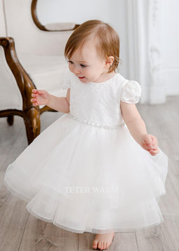 Teter Warm - Teter Warm Baby Girls Baptism Off White Dress B92