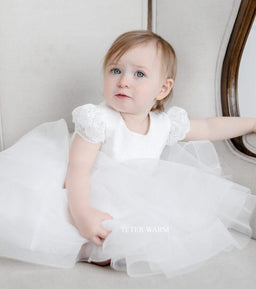 Teter Warm - Teter Warm Baby Girls Baptism Off White Dress B92