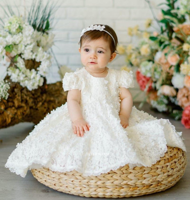 Teter Warm - Teter Warm Baby Girls Baptism Off White Dress BH01