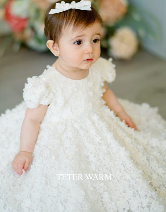 Teter Warm - Teter Warm Baby Girls Baptism Off White Dress BH01