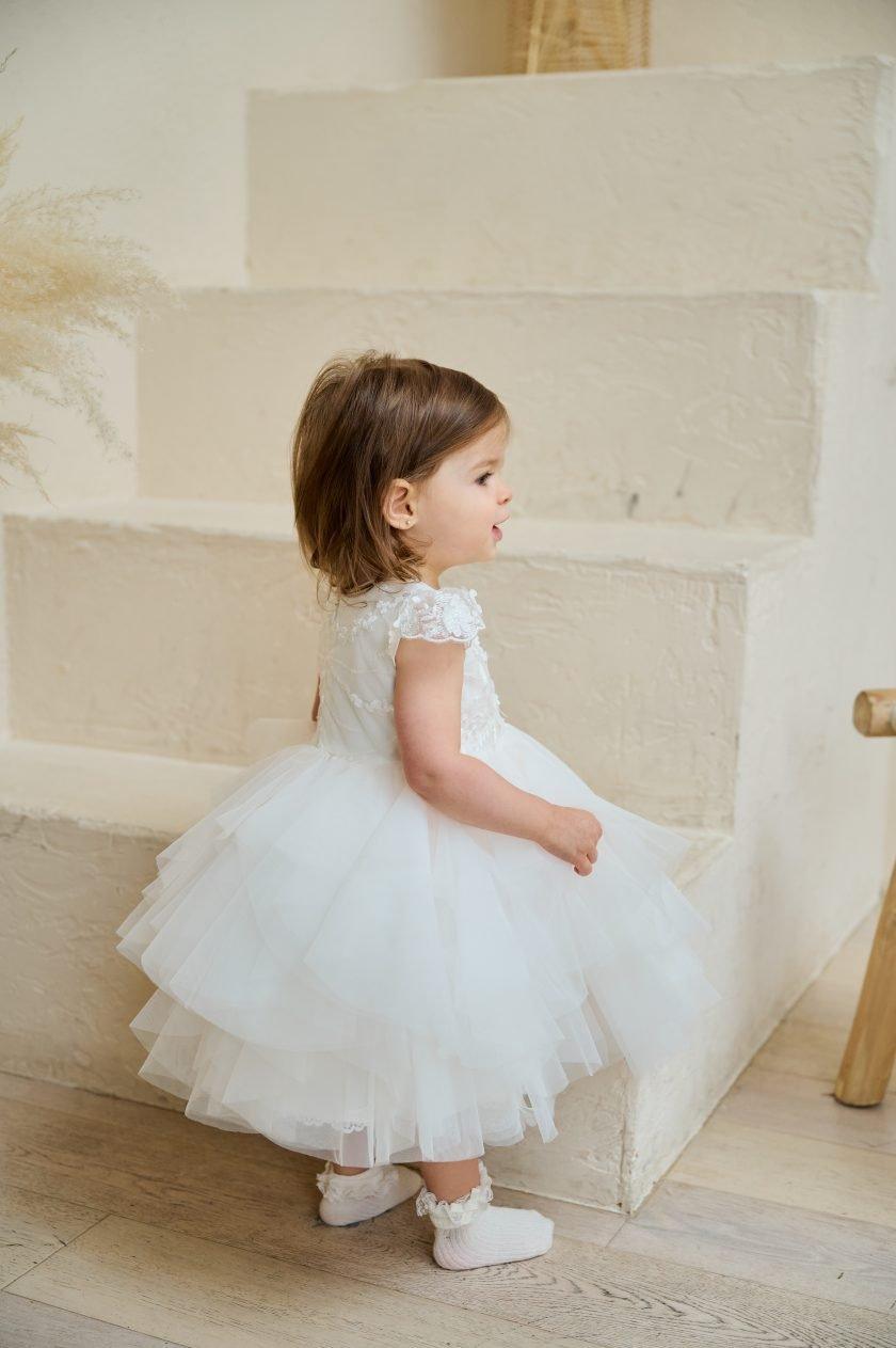 Teter Warm - Teter Warm Baby Girls Baptism Off White Dress BS122