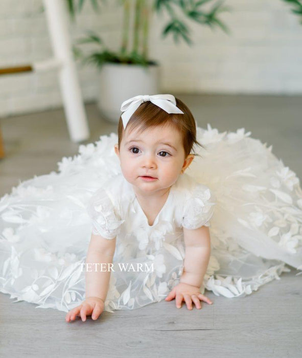 Teter Warm - Teter Warm Baby Girls Baptism Off White Dress BS21