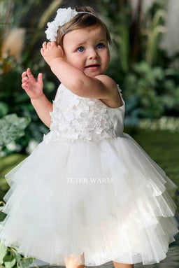 Teter Warm - Teter Warm Baby Girls Baptism Off White Dress BS24