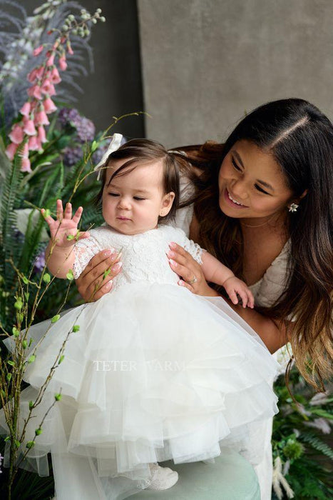 Teter Warm - Teter Warm Baby Girls Baptism Off White Dress BS67