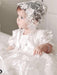 Teter Warm - Teter Warm Baby Girls Baptism Off White Dress with Long Gown & Bonnet B116