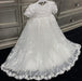 Teter Warm - Teter Warm Baby Girls Baptism Off White Dress with Long Gown & Bonnet B116