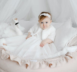 Teter Warm - Teter Warm Baptism Baby Girls Off White Dress B206